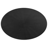 Crossroads Black 63" Oval Wood Dining Table - Ornate Home