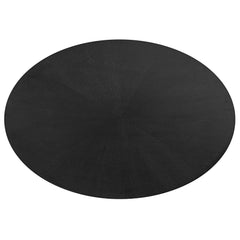 Crossroads Black 63" Oval Wood Dining Table - Ornate Home
