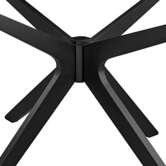 Crossroads Black 63" Oval Wood Dining Table - Ornate Home