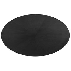 Crossroads Black 71" Oval Wood Dining Table - Ornate Home