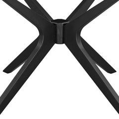 Crossroads Black Round Wood Coffee Table - Ornate Home