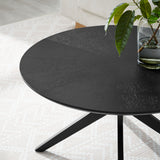 Crossroads Black Round Wood Coffee Table - Ornate Home