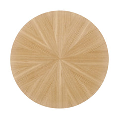 Crossroads Oak 24" Round Wood Side Table - Ornate Home