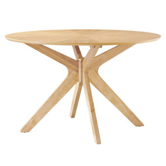 Crossroads Oak 47" Round Wood Dining Table - Ornate Home