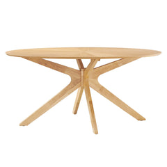 Crossroads Oak 63" Oval Wood Dining Table - Ornate Home