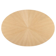 Crossroads Oak 63" Oval Wood Dining Table - Ornate Home