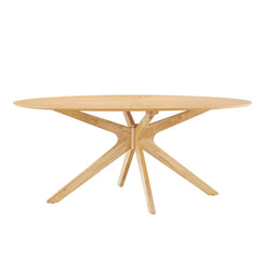 Crossroads Oak 71" Oval Wood Dining Table - Ornate Home