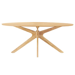 Crossroads Oak 71" Oval Wood Dining Table - Ornate Home