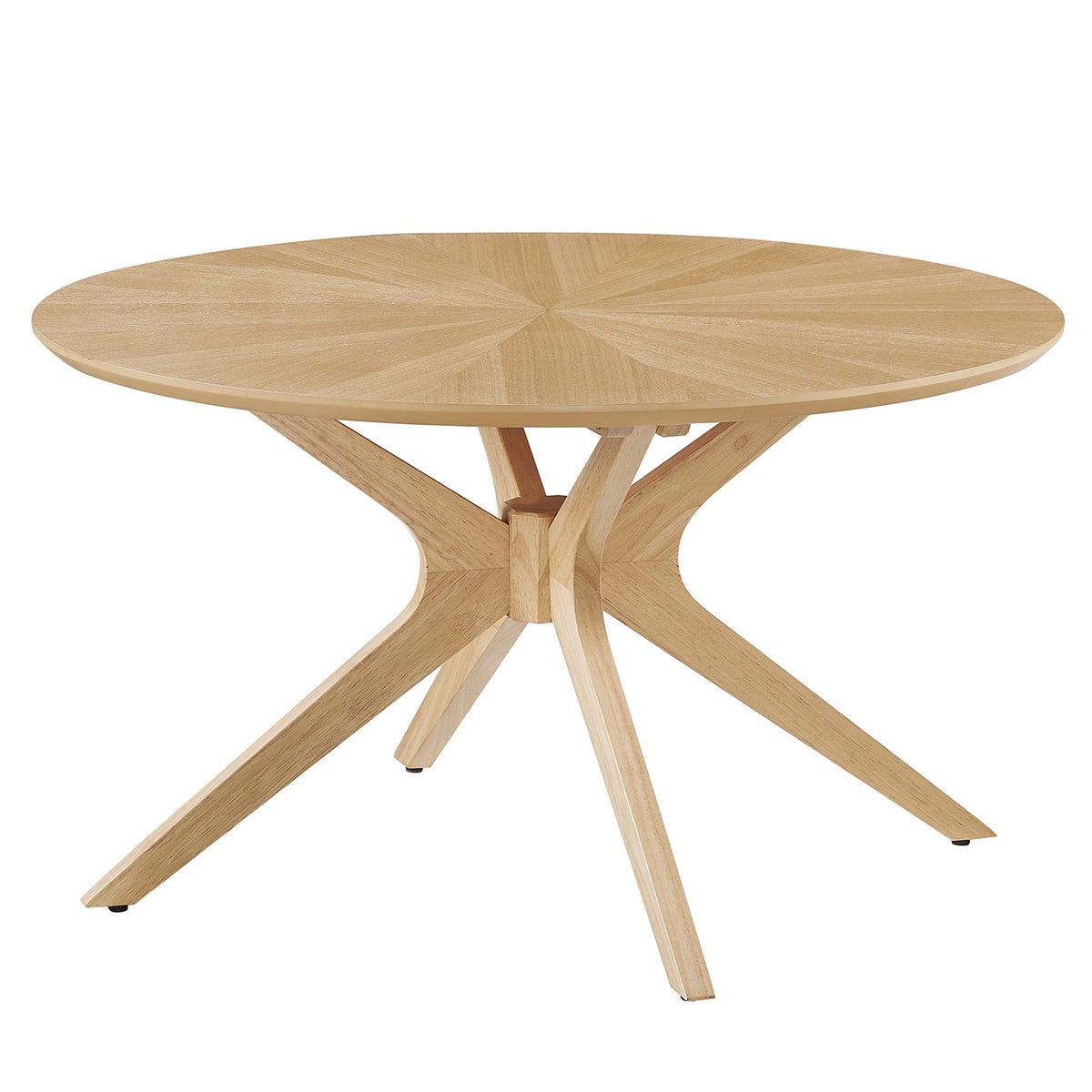 Crossroads Oak Round Wood Coffee Table - Ornate Home