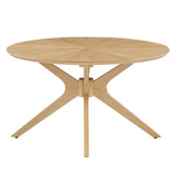 Crossroads Oak Round Wood Coffee Table - Ornate Home