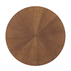 Crossroads Walnut 24" Round Wood Side Table - Ornate Home