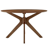 Crossroads Walnut 47" Round Wood Dining Table - Ornate Home