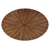 Crossroads Walnut 63" Oval Wood Dining Table - Ornate Home
