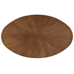 Crossroads Walnut 71" Oval Wood Dining Table - Ornate Home