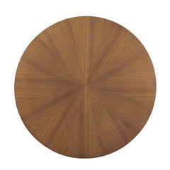 Crossroads Walnut Round Wood Coffee Table - Ornate Home