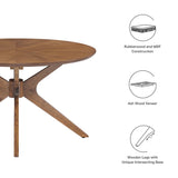 Crossroads Walnut Round Wood Coffee Table - Ornate Home