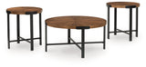 Crosstrail Brown Occasional Table Set (Set of 3) (Online Special Price) - Ornate Home