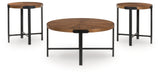Crosstrail Brown Occasional Table Set (Set of 3) (Online Special Price) - Ornate Home