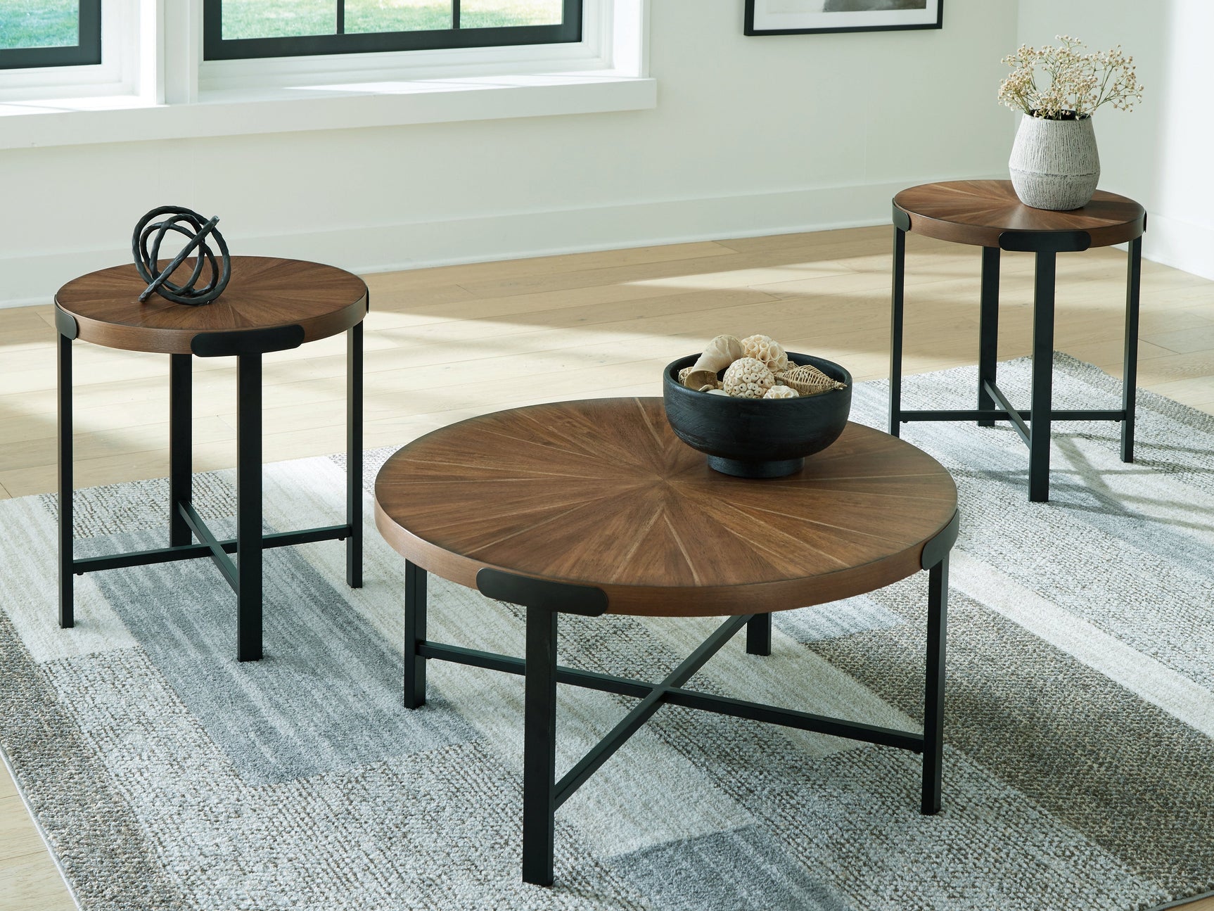 Crosstrail Brown Occasional Table Set (Set of 3) (Online Special Price) - Ornate Home