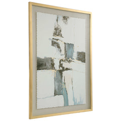 Crosswalk Black/Blue/Gold Abstract Art - Ornate Home