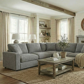 Crowle Light Gray Sectional - Ornate Home