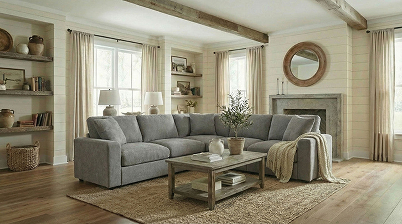 Crowle Light Gray Sectional - Ornate Home
