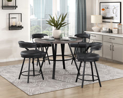 Crowley Brown/Black Counter Height Table - Ornate Home