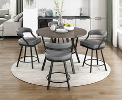 Crowley Brown/Black Counter Height Table - Ornate Home
