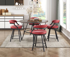 Crowley Brown/Black Counter Height Table - Ornate Home