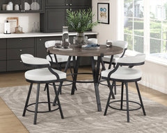 Crowley Brown/Black Counter Height Table - Ornate Home