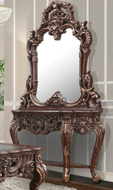 Crown Heritage Cherry/Gold Highlights Console Table / HD-998 - Ornate Home