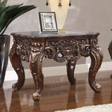 Crown Heritage Cherry/Gold Highlights End Table / HD-998 - Ornate Home