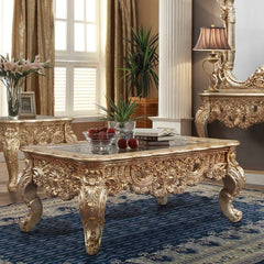 Crown Heritage Gold/Rust Highlights Coffee Table / HD-C998G - Ornate Home