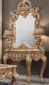 Crown Heritage Gold/Rust Highlights Console Table / HD-CON998G - Ornate Home
