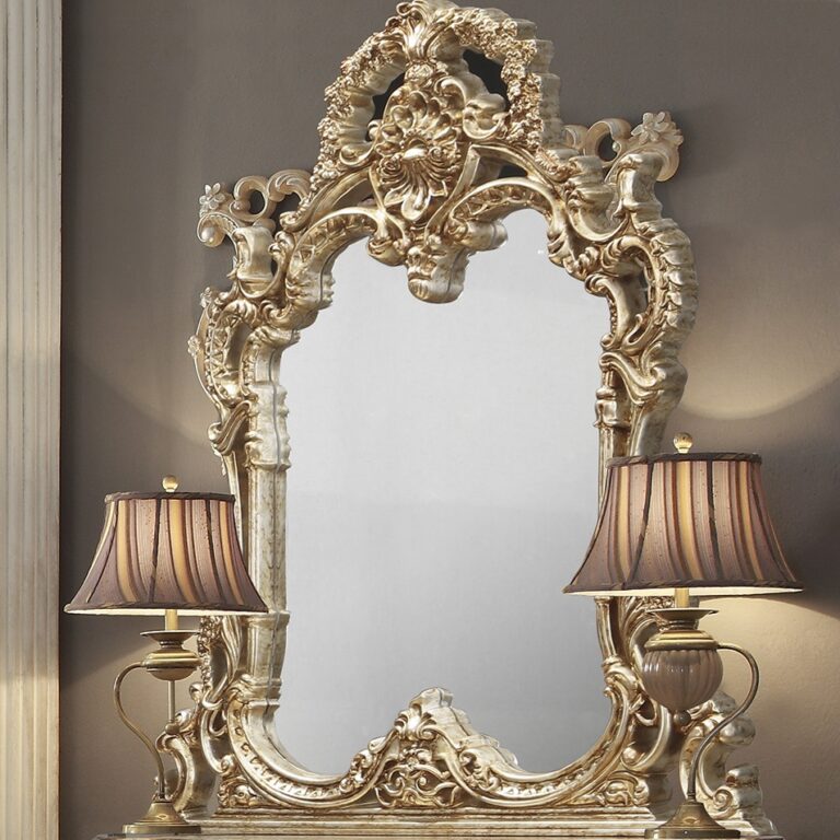 Crown Heritage Gold/Rust Highlights Mirror / HD-M998G - Ornate Home