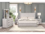 Crowthorne White Oak Queen 5 Piece Bedroom Set w/2 Nightstands - Ornate Home