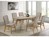 Croyden Weathered Natural 7-piece Rectangular Dining Set - Ornate Home