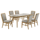 Croyden Weathered Natural 7-piece Rectangular Dining Set - Ornate Home