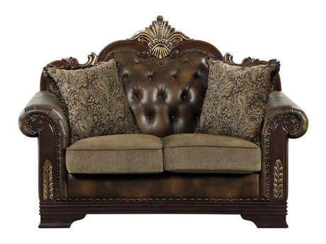 Croydon Brown Loveseat - Ornate Home