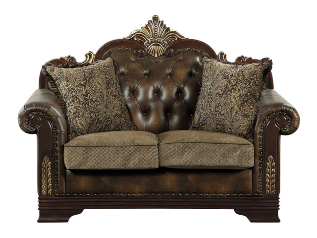 Croydon Brown Loveseat - Ornate Home