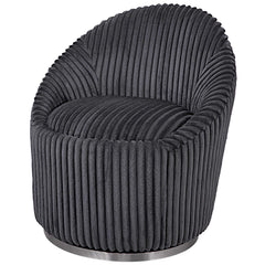 Crue Gray Fabric Swivel Chair - Ornate Home