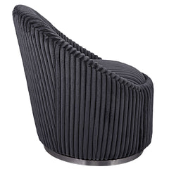 Crue Gray Fabric Swivel Chair - Ornate Home