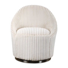 Crue White Swivel Chair - Ornate Home