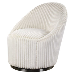 Crue White Swivel Chair - Ornate Home