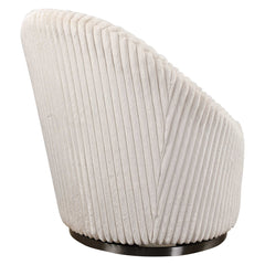Crue White Swivel Chair - Ornate Home