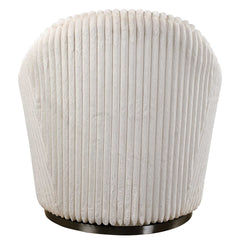Crue White Swivel Chair - Ornate Home