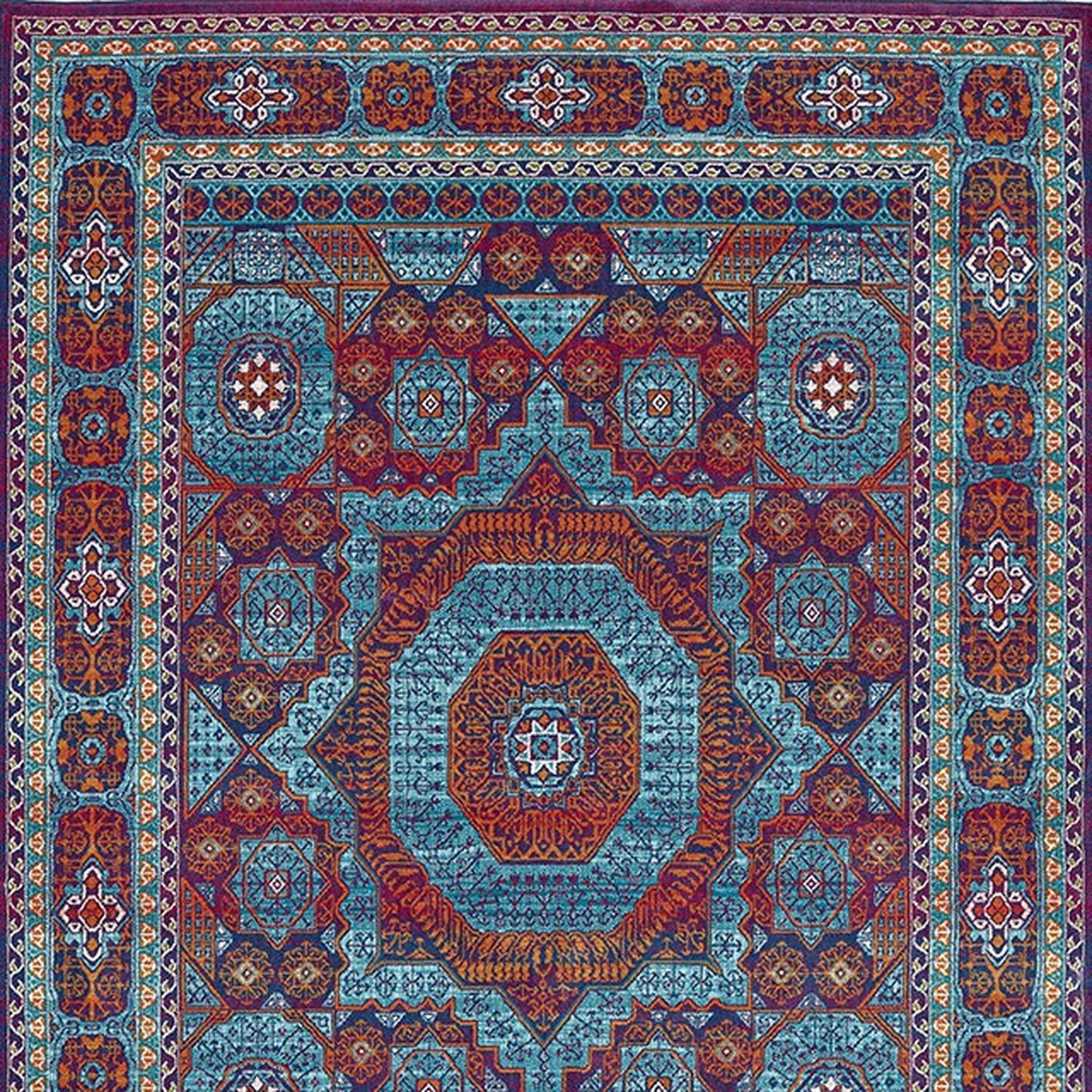 Crumlin Medallion Multi Small Area Rug - Ornate Home