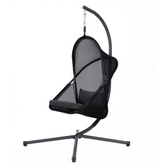 Crush Black Outdoor Swing Chair w/Stand - Ornate Home
