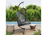 Crush Dark Gray Outdoor Swing Chair w/Stand - Ornate Home