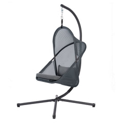 Crush Dark Gray Outdoor Swing Chair w/Stand - Ornate Home
